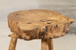 Hot Pamono French Elm Side Table, 1900