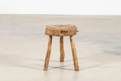 Hot Pamono French Elm Side Table, 1900