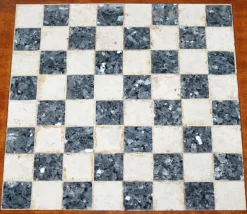 Pamono French Empire Hardwood Chess Table in Marble & Ormolu, 1900s><noscript><img width=