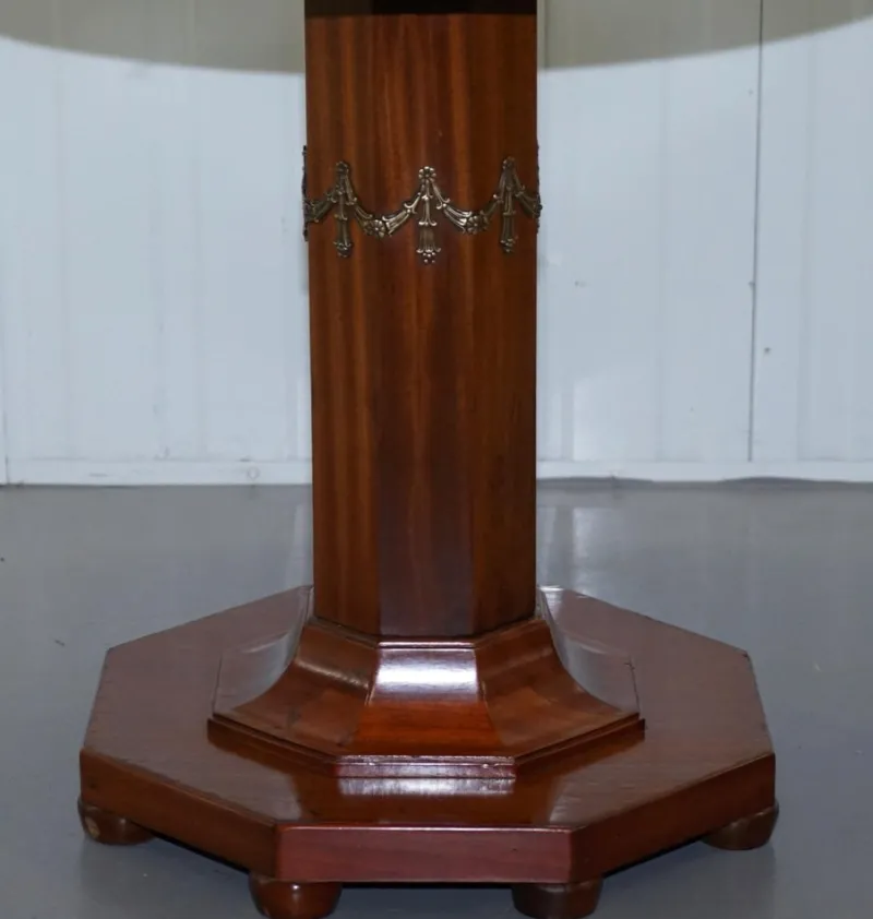 Pamono French Empire Hardwood Chess Table in Marble & Ormolu, 1900s> Game Tables
