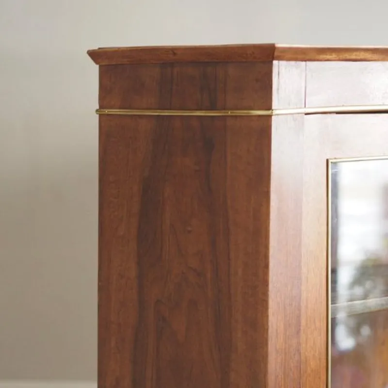 Pamono French Empire Showcase with Brass, 1850s> Cabinets & Wardrobes
