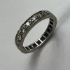 Hot Pamono French Eternity Ring in 14 Karat with Diamonds, 1930s