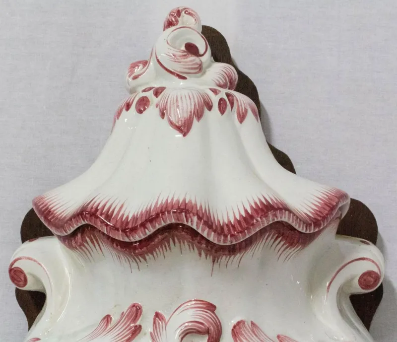 Pamono French Faience Wall Fountain, 19th Century> Garden Accessories