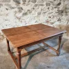 Pamono French Farmhouse Oak and Elm Dining Table with Turned Legs, 1920s> Dining Tables & Sets