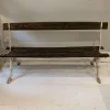 Hot Pamono French Faux Bois Cast Iron Garden Bench, 1990s