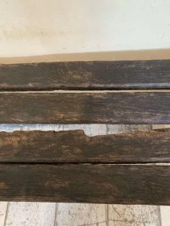 Hot Pamono French Faux Bois Cast Iron Garden Bench, 1990s