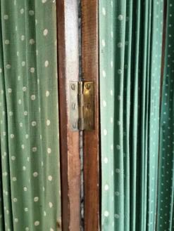 Pamono French Folding Screen with Green Polka-Dot Fabric, 1920s><noscript><img width=