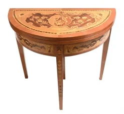 Best Pamono French Games Table with Marquetry Inlay