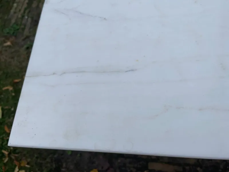 Pamono French Garden Bistro Table with Marble Top, 1900s> Garden Tables