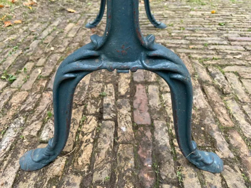 Pamono French Garden Bistro Table with Marble Top, 1900s> Garden Tables