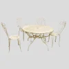 Pamono French Garden Chairs and Round Table, 1950s, Set of 5> Garden Seating