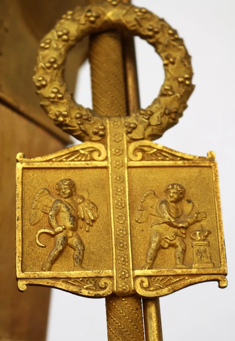 Online Pamono French Gilt Bronze Mantel Clock