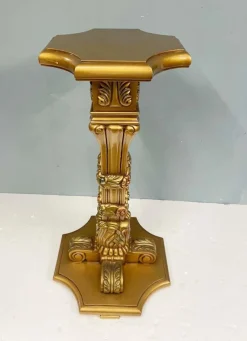 Best Pamono French Gilt Pedestal Stands, 1930s, Set of 2