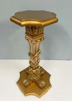 Best Pamono French Gilt Pedestal Stands, 1930s, Set of 2