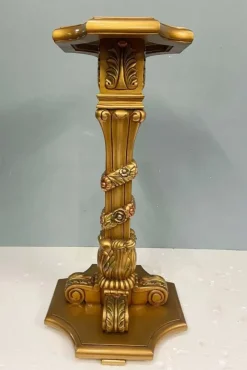 Best Pamono French Gilt Pedestal Stands, 1930s, Set of 2
