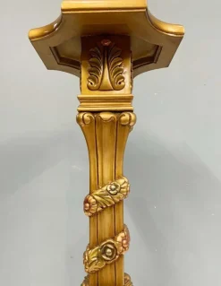 Best Pamono French Gilt Pedestal Stands, 1930s, Set of 2