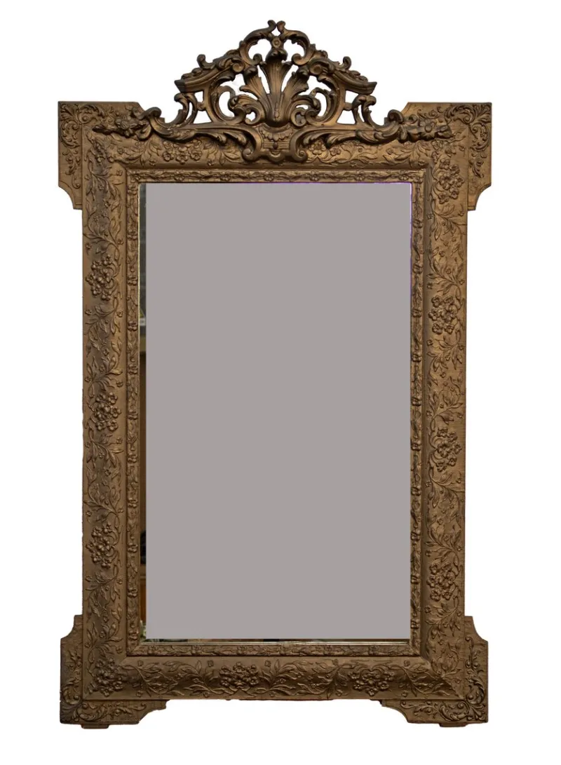 Clearance Pamono French Gilt Wood Mirror, 19th Century