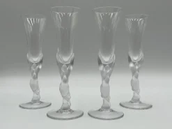 Pamono French Glasses from Lalique and Fabergé, 1960s, Set of 4> Glassware