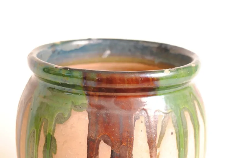 Pamono French Glazed Terracotta Planter, 1950s> Planters And Jardiniere