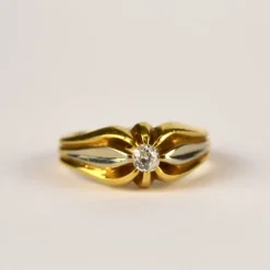 Pamono French Gold Ring with Diamond><noscript><img width=