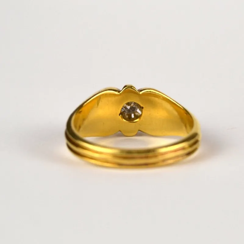 Pamono French Gold Ring with Diamond> Rings