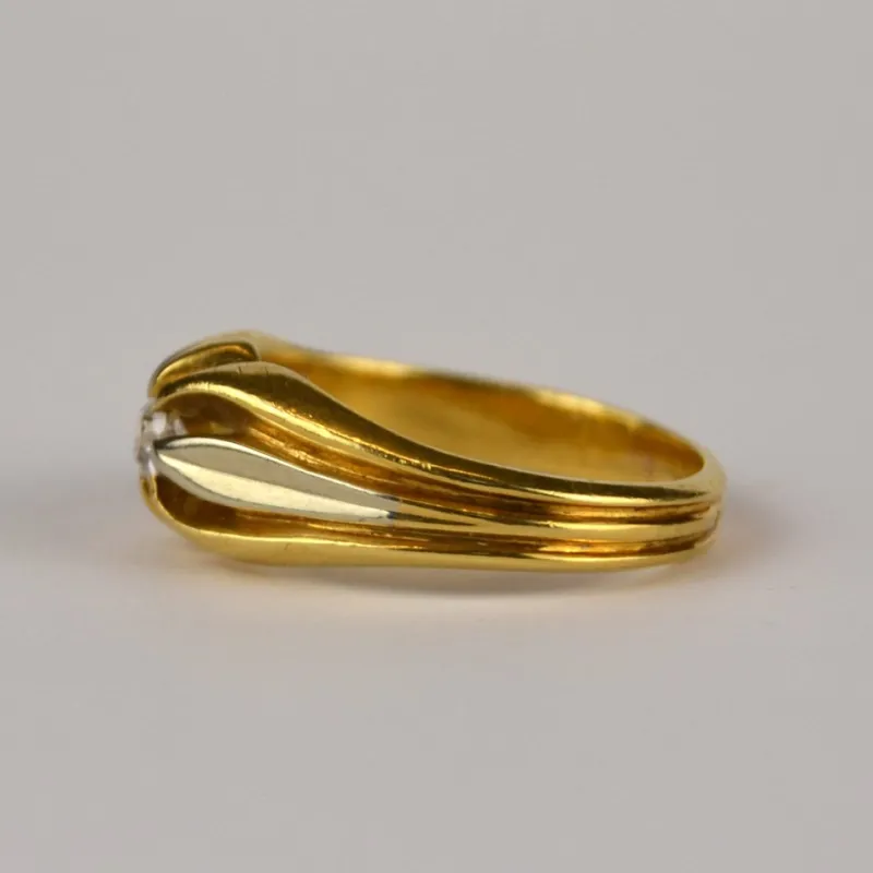 Pamono French Gold Ring with Diamond> Rings