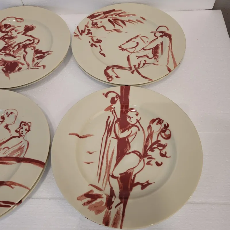Pamono French Gonesse Plates from Royal Limoges, 1990s, Set of 6> Serving Dishes