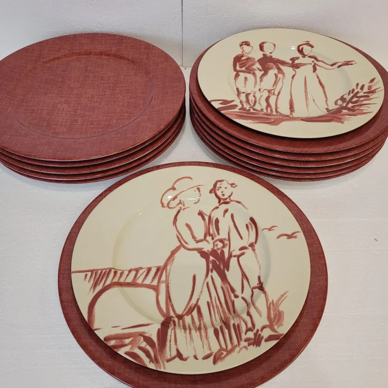 Pamono French Gonesse Plates from Royal Limoges, 1990s, Set of 6> Serving Dishes