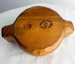 Pamono French Hand-Carved Salt Box in Cembro Pine, 1950><noscript><img width=