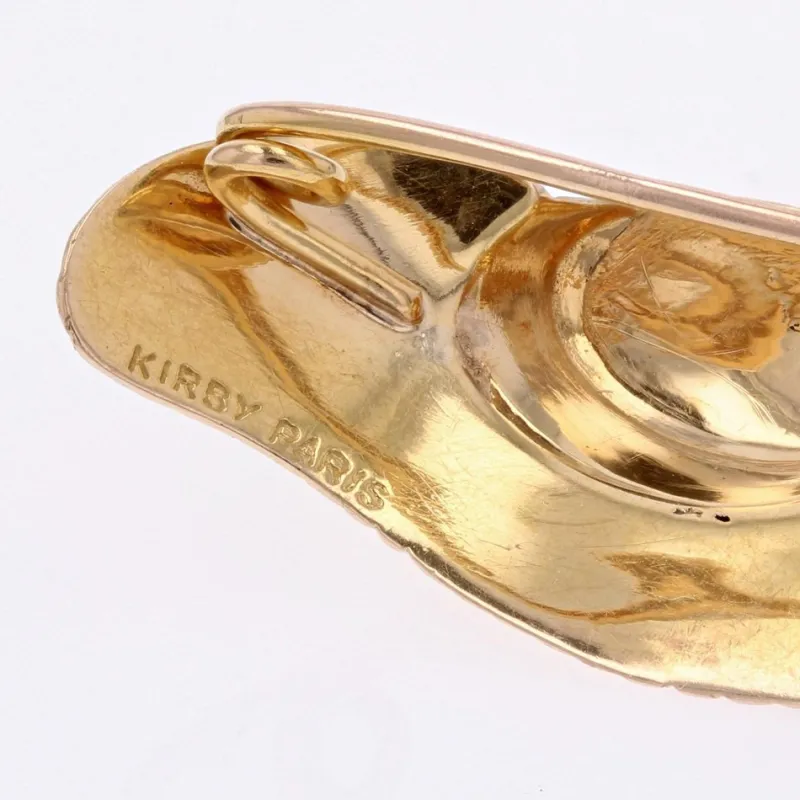 Pamono French Hat Brooch in 18 Karat Yellow Gold, 1960s> Brooches