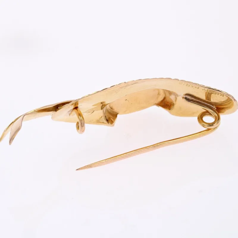 Pamono French Hat Brooch in 18 Karat Yellow Gold, 1960s> Brooches