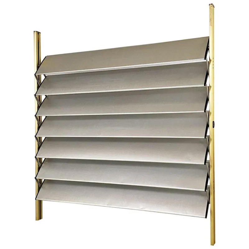 Pamono French Industrial Aluminum Sunshade Panel attributed to Jean Prouvè, 1956> Room Dividers & Screens