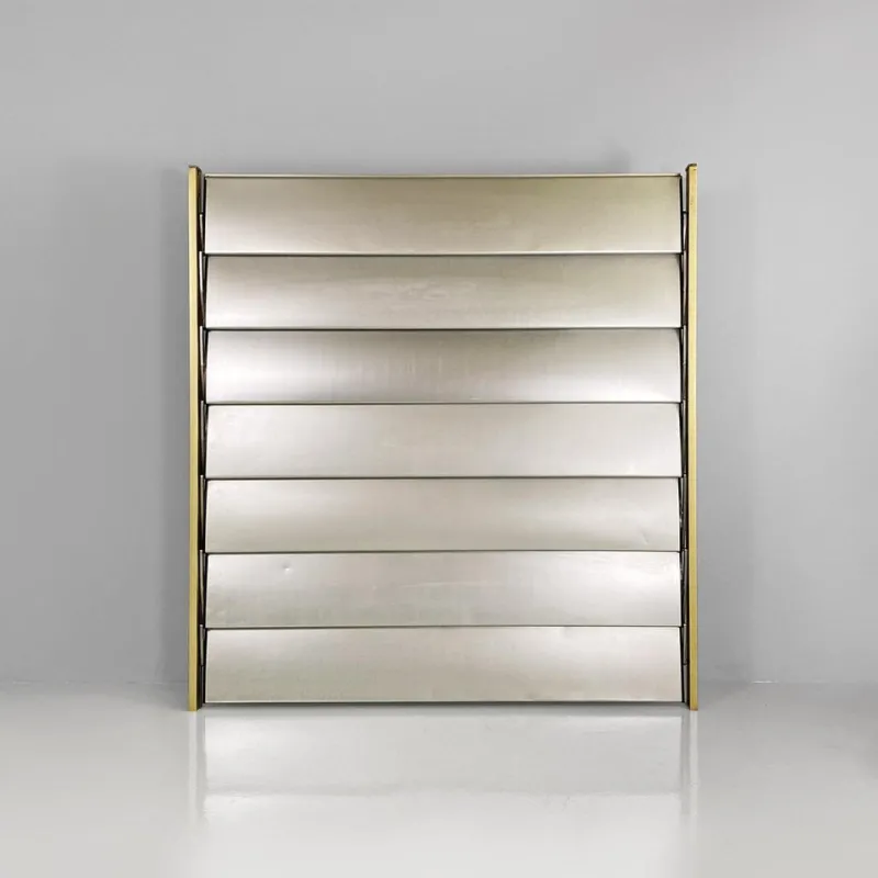 Pamono French Industrial Aluminum Sunshade Panel attributed to Jean Prouvè, 1956> Room Dividers & Screens