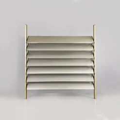 Pamono French Industrial Aluminum Sunshade Panel attributed to Jean Prouvè, 1956><noscript><img width=
