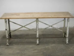 Pamono French Industrial Bench, 1920s> Worktables & Workbenches