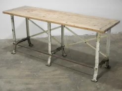 Pamono French Industrial Bench, 1920s><noscript><img width=
