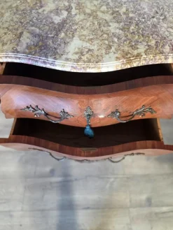 Pamono French Inlaid Marble Top Commode><noscript><img width=