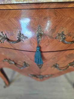 Pamono French Inlaid Marble Top Commode><noscript><img width=