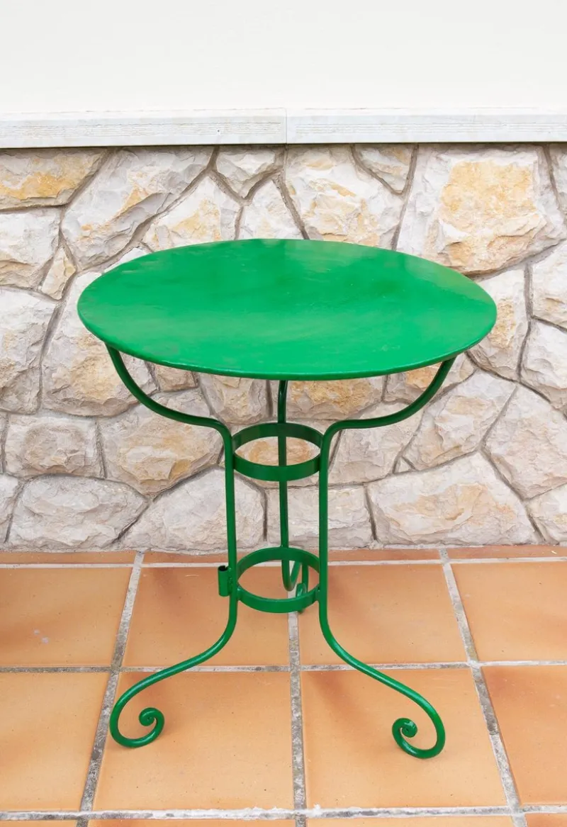 Pamono French Iron Garden Table. 1940s> Garden Tables