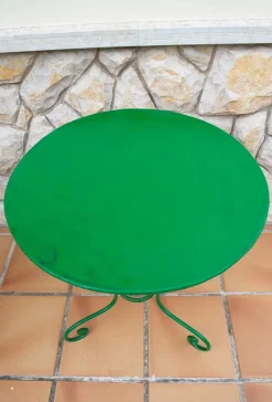 Pamono French Iron Garden Table. 1940s><noscript><img width=