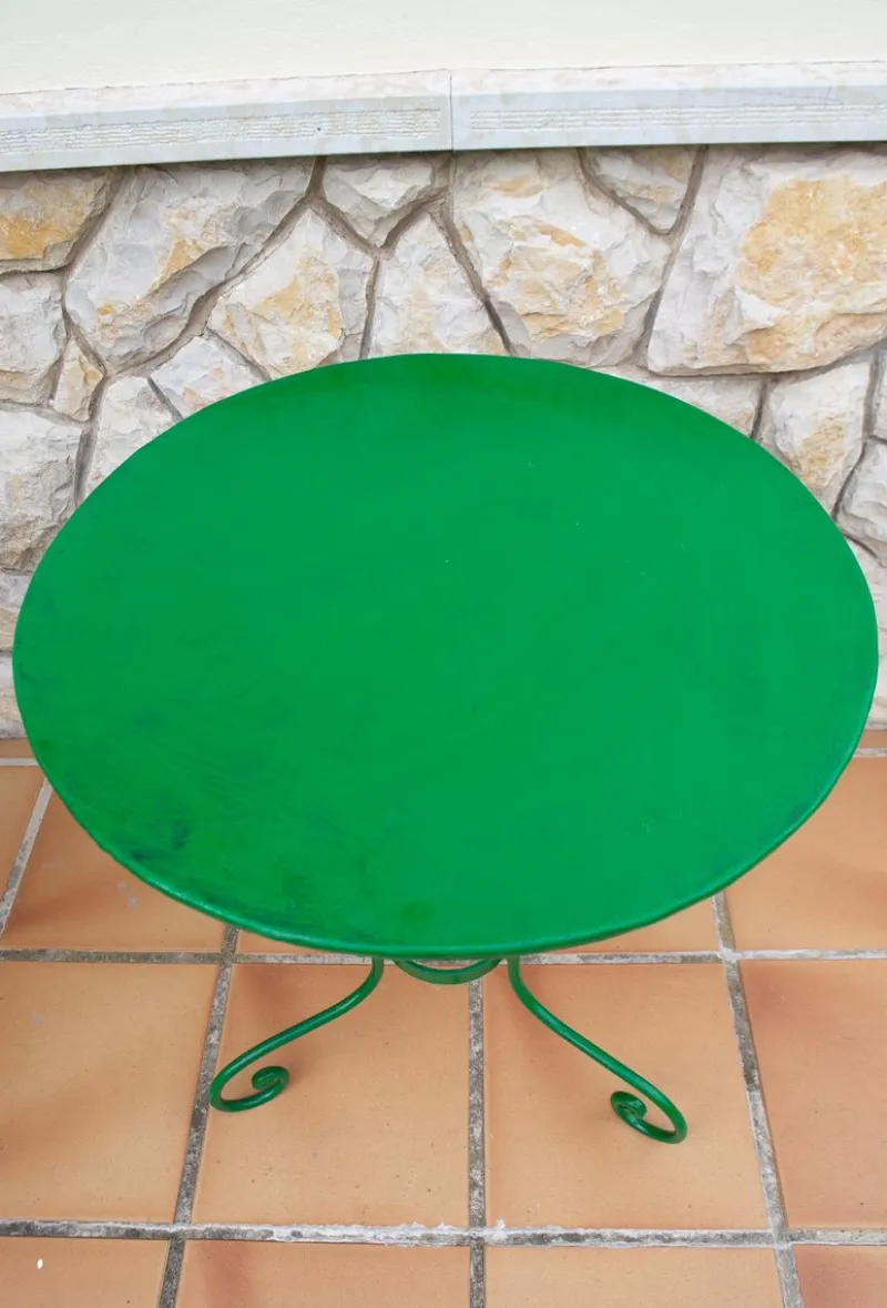 Pamono French Iron Garden Table. 1940s> Garden Tables