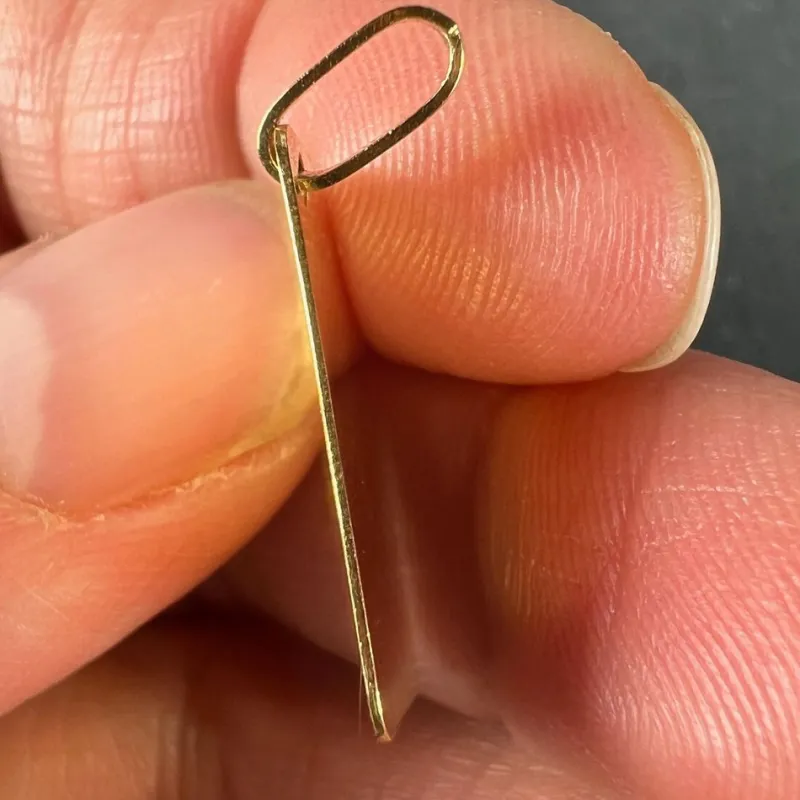 Outlet Pamono French Je Taime Postcard 18k Yellow Gold Love Charm, 1970s