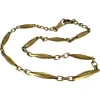 Sale Pamono French 18k Yellow Gold Fancy Faceted Curb Link Watch Chain Necklace, 1890s