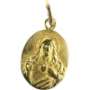 New Pamono French 18k Yellow Gold Medal Pendant, 1920s