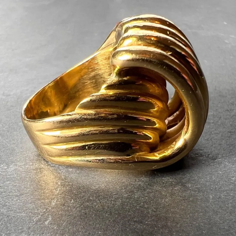 Pamono French 18k Yellow Gold Spring Ring, 1950s> Rings