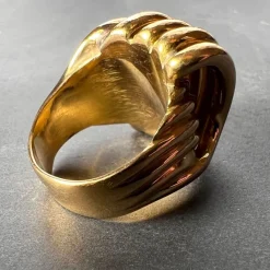 Pamono French 18k Yellow Gold Spring Ring, 1950s><noscript><img width=