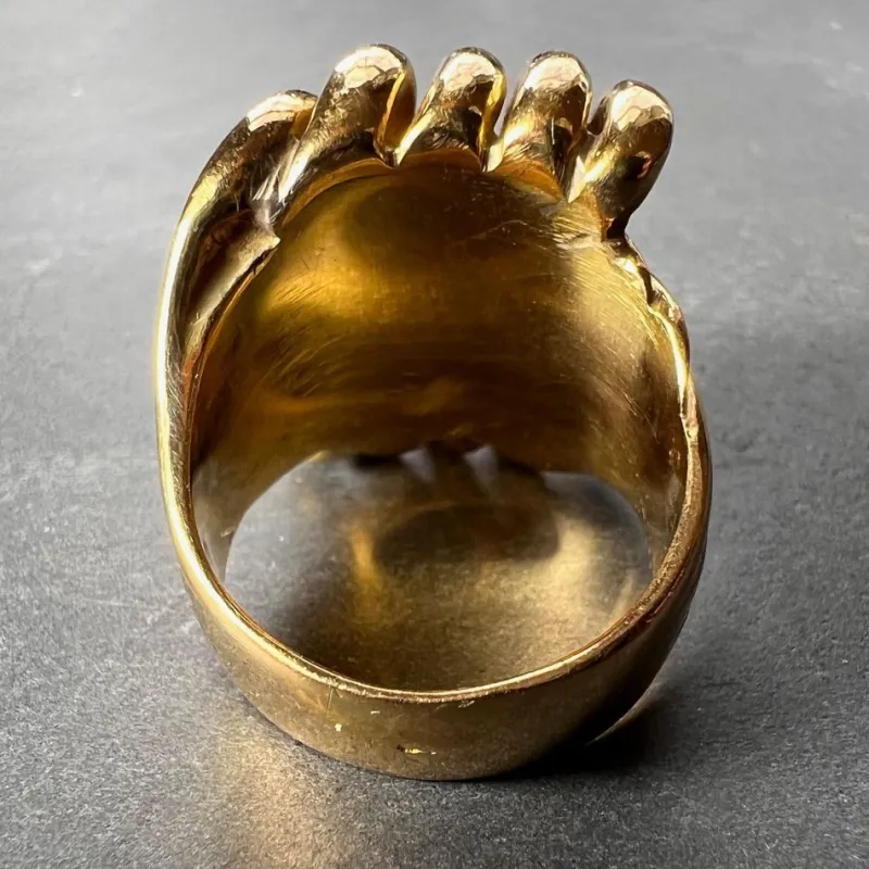 Pamono French 18k Yellow Gold Spring Ring, 1950s> Rings
