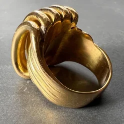 Pamono French 18k Yellow Gold Spring Ring, 1950s><noscript><img width=