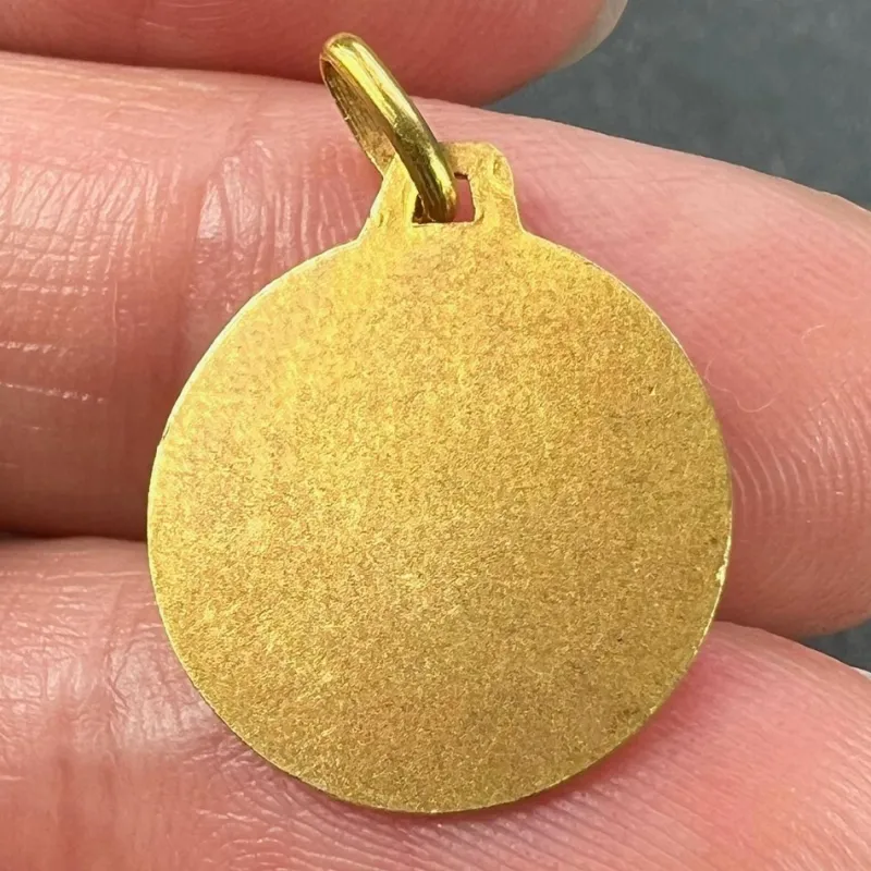Clearance Pamono French 18k Yellow Gold Zodiac Virgo Charm Pendant, 1950s