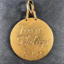 Online Pamono French 18k Yellow Gold Zodiac Capricorn Charm Pendant, 1970s